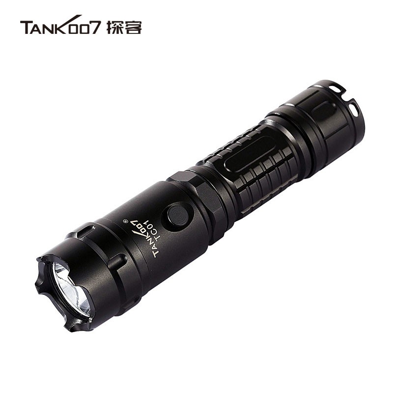 TANK007探客超亮手電筒正品超亮LED遠射直充自駕游執(zhí)勤..